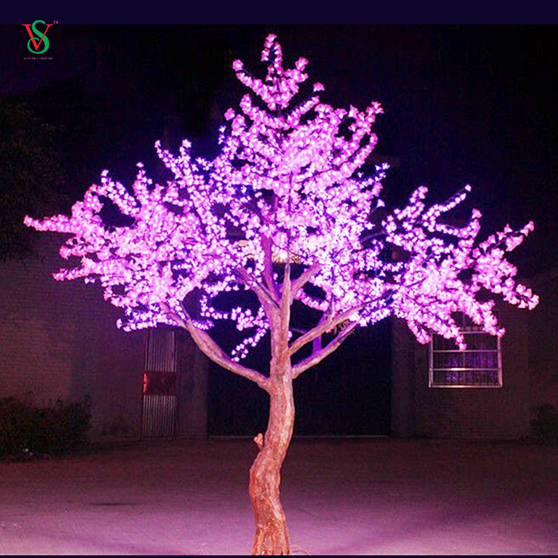 Lumière artificielle géante extérieure d'arbre de fleur de cerisier pour la décoration de paysage de vacances