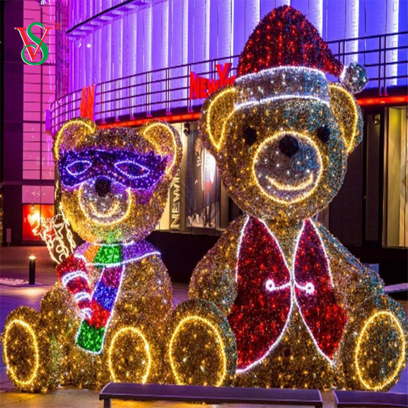 Lumière de motif d'ours de nounours de LED 3D pour la décoration de vacances de Noël