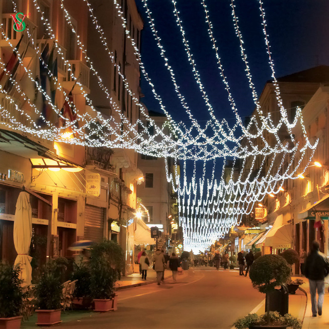 Rideau lumineux à LED pour la décoration de vacances de Walking Road 