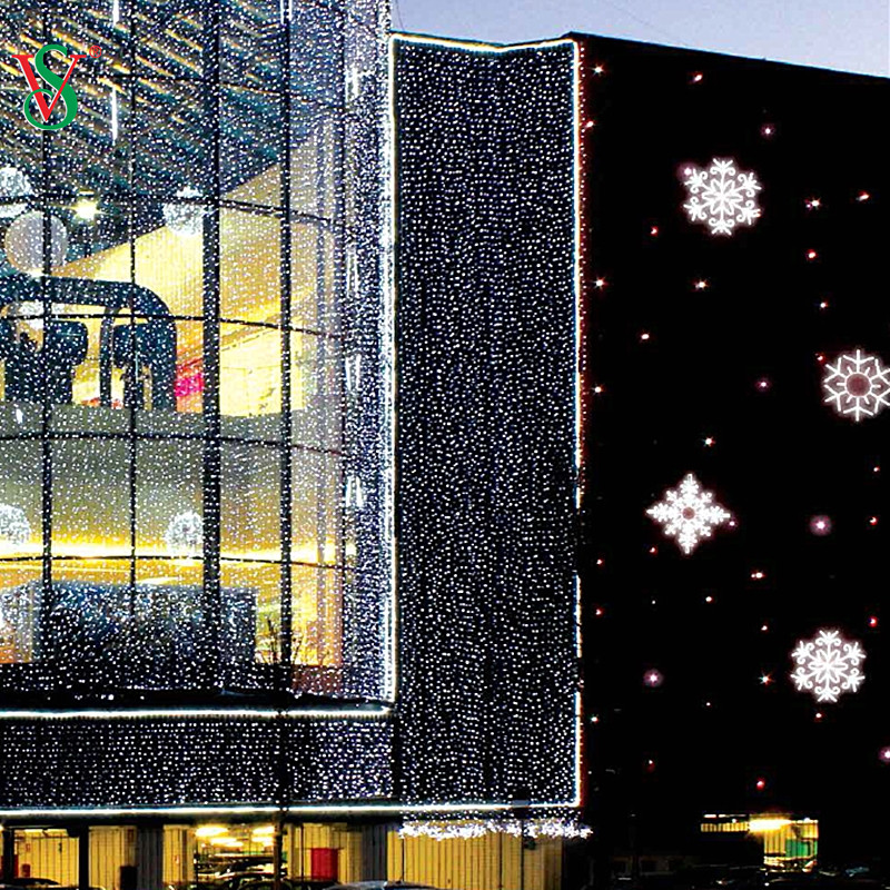 La conception adaptée aux besoins du client a animé les lumières de flocon de neige de LED 2D pour la décoration de Noël