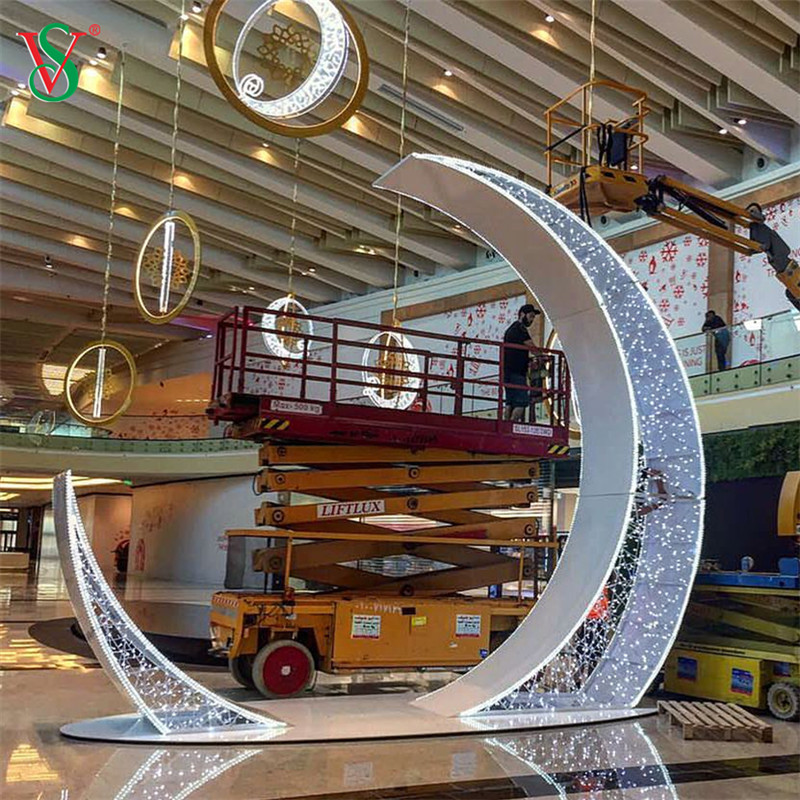 Lumière du motif étoile LED 3D Moon pour le Ramadan Mubarak Eid Fêtes décoration